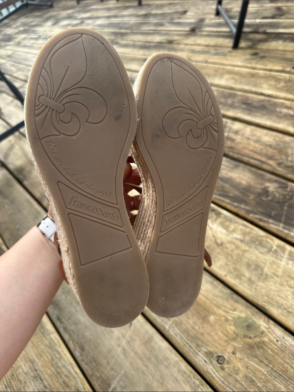 Franco Sarto Espadrille Wedges Sandals - Picture 6 of 9